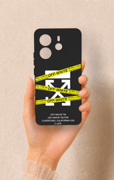 Redmi Note 14 4G Uyumlu Off White Desenli Silikon Kılıf