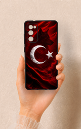 Samsung S20Fe Uyumlu Kurt Türk Bayrağı Desenli Silikon Kılıf
