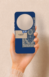 Xiomi Mi 15 Ultra Uyumlu Mavi Etnik Halı Desenli Silikon Kılıf
