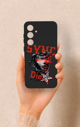 Samsung S24Fe Uyumlu Sync Die Desenli Silikon Kılıf