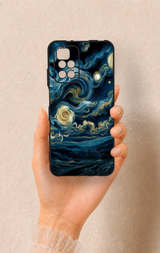 Redmi 10 2022 Uyumlu Yıldızlı Gece Desenli Silikon Kılıf