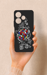 Redmi 13 4G Uyumlu Rubik Küb Desenli Silikon Kılıf