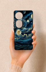 Vivo V40 Uyumlu Yıldızlı Gece Desenli Silikon Kılıf