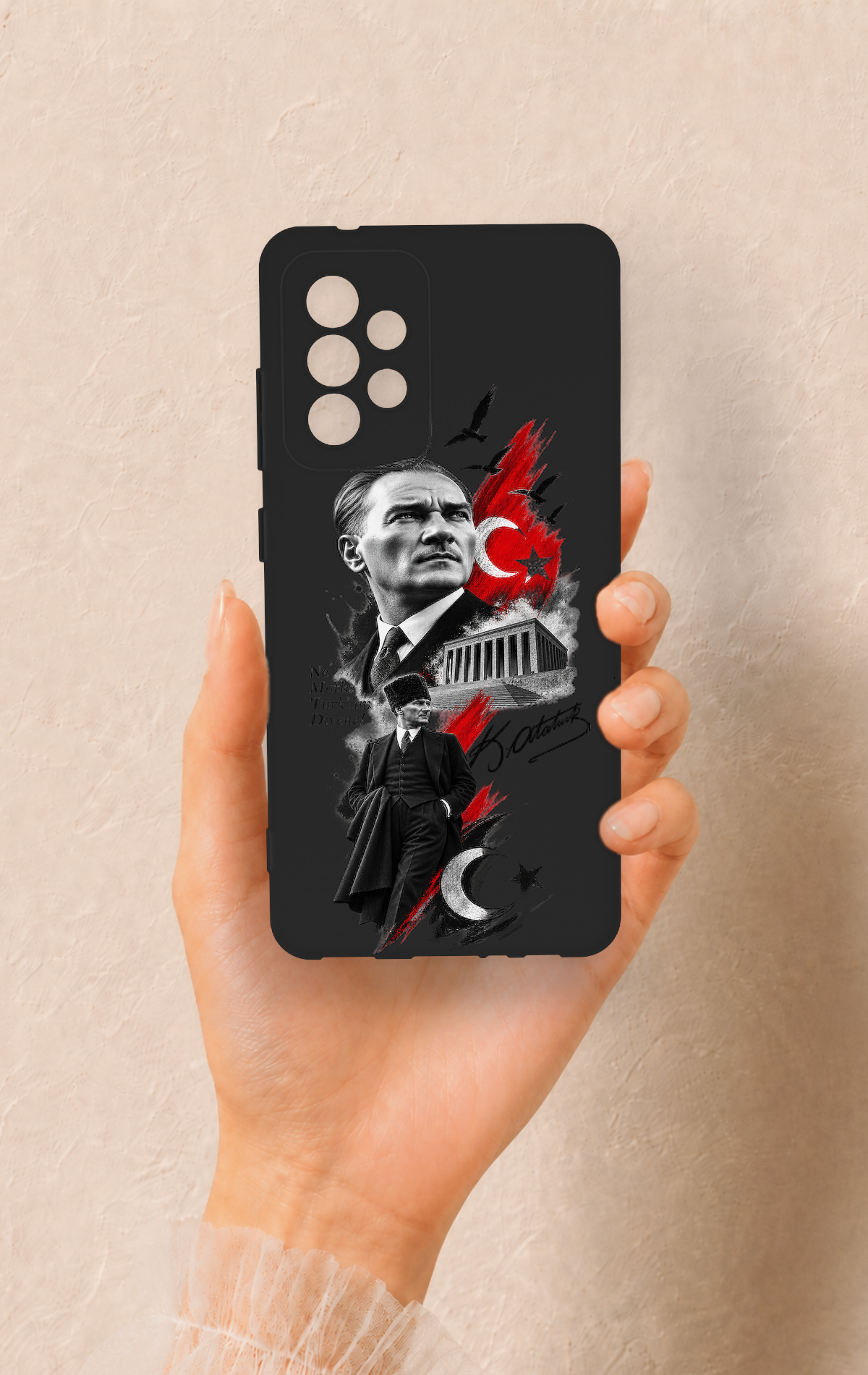 Samsung A52 Uyumlu Atatürk Anıtkabir Desenli Silikon Kılıf