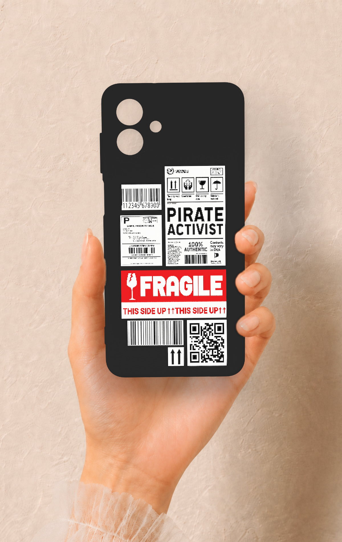Samsung A07 Uyumlu Fragile Desenli Silikon Kılıf