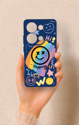 Redmi Note 13 Pro 4G Uyumlu Happing Smile Desenli Silikon Kılıf