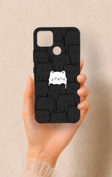 Realme C25 Uyumlu Many Cats Desenli Silikon Kılıf