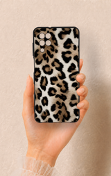 Samsung A12 Uyumlu Leopar Derisi Desenli Silikon Kılıf