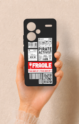Redmi Note 13 Pro Plus Uyumlu Fragile Desenli Silikon Kılıf