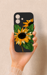iPhone 17 Uyumlu Ay Çiçeği Desenli Silikon Kılıf