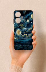 Realme C55 Uyumlu Yıldızlı Gece Desenli Silikon Kılıf