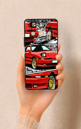 Realme 11 Pro Uyumlu Kırmızı Supra Desenli Silikon Kılıf