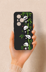 Honor 400 Pro Uyumlu Sevimli Panda Bambu Desenli Silikon Kılıf