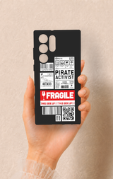 Samsung S22 Ultra Uyumlu Fragile Desenli Silikon Kılıf