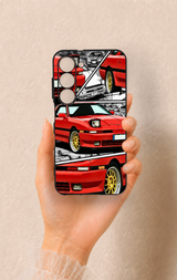 Samsung S23 Uyumlu Kırmızı Supra Desenli Silikon Kılıf