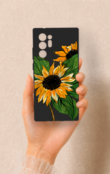 Samsung Note 20 Ultra Uyumlu Ay Çiçeği Desenli Silikon Kılıf