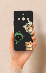 Realme 11 Pro Uyumlu Kedi Ekibi Desenli Silikon Kılıf