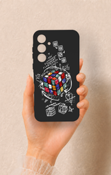 Samsung A35 Uyumlu Rubik Küb Desenli Silikon Kılıf