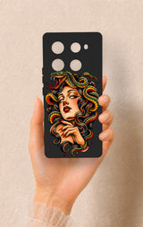 İnfinix Note 40 Pro Uyumlu Medusa Desenli Silikon Kılıf