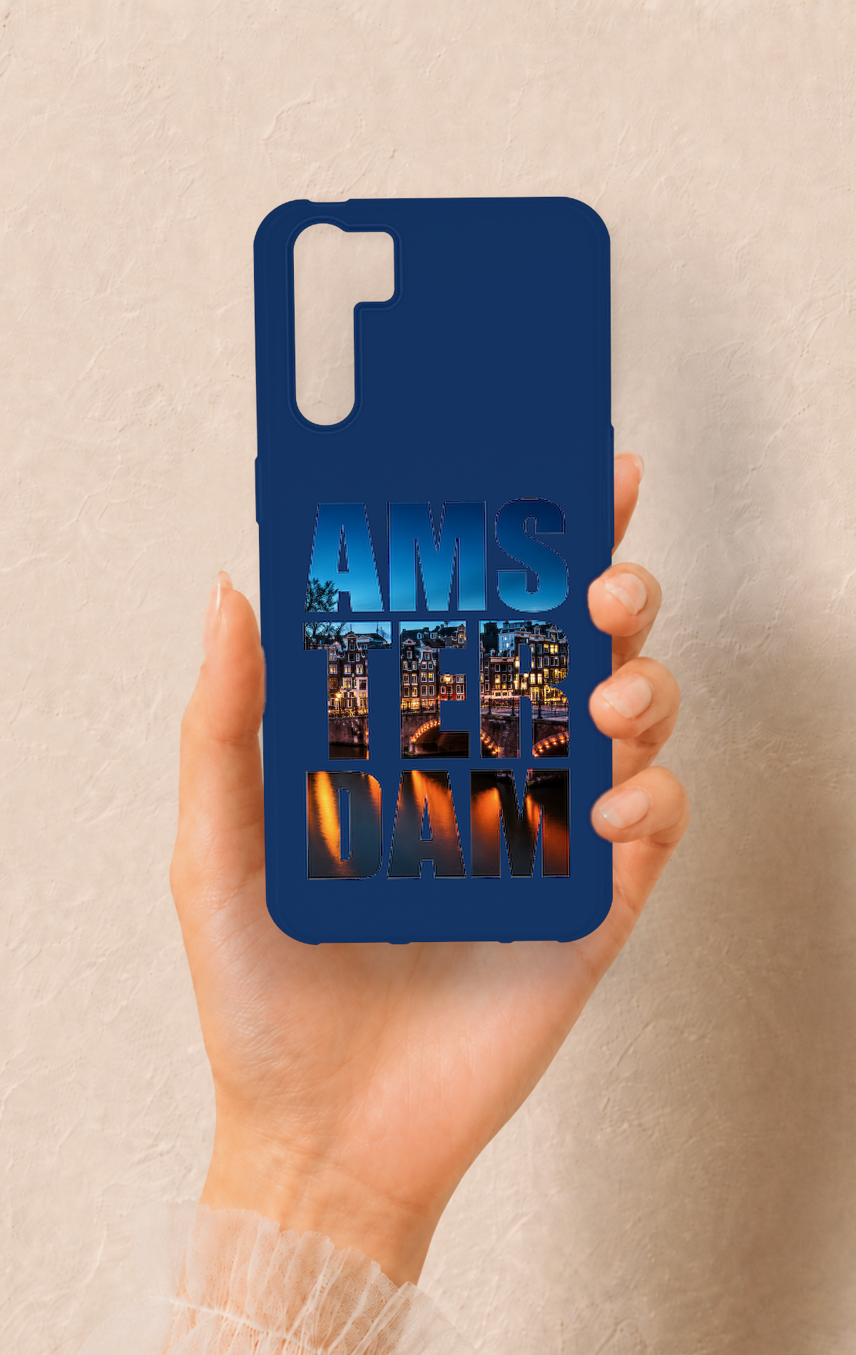 Oppo A91 Uyumlu Amsterdam Desenli Silikon Kılıf