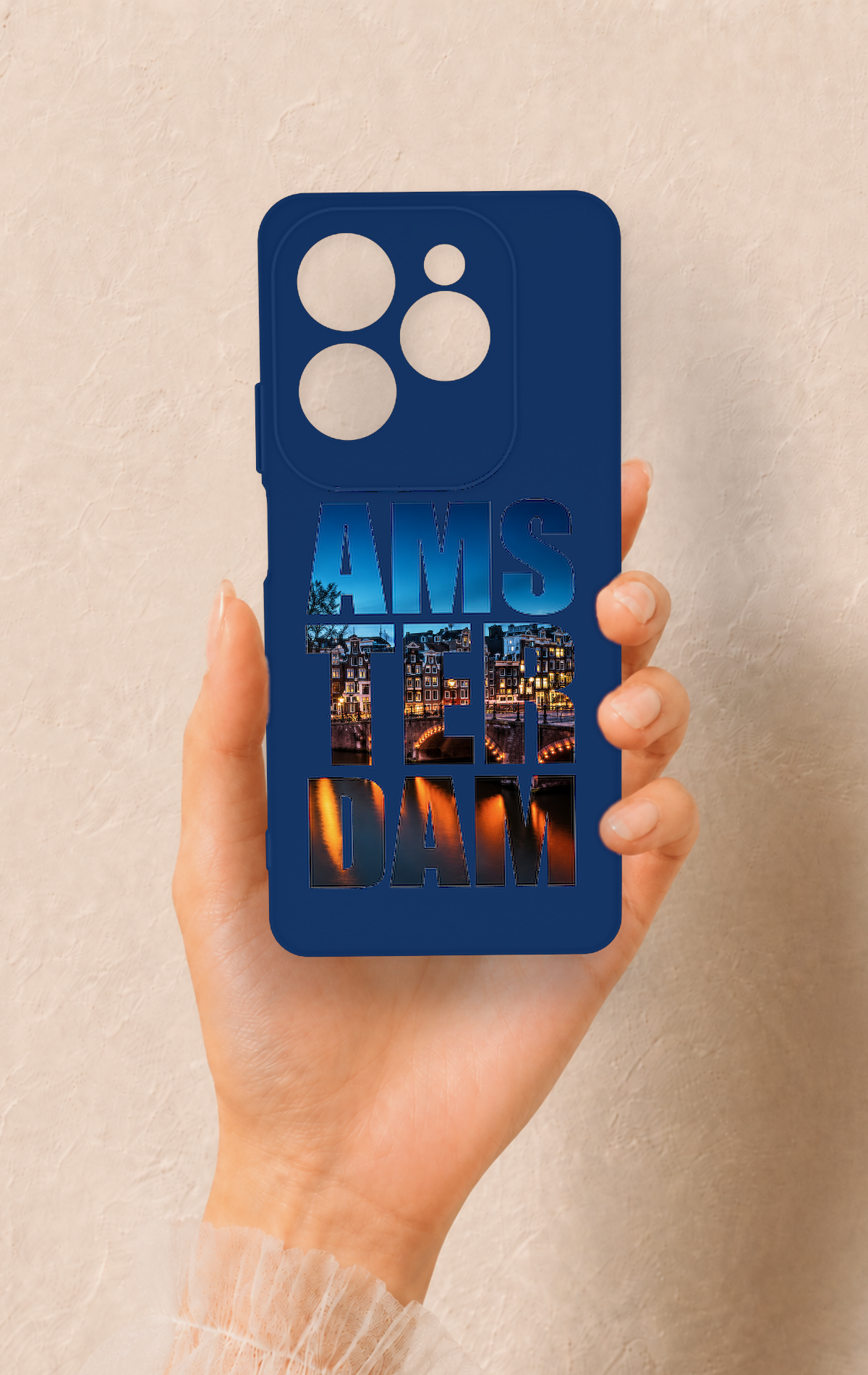 İnfinix Hot 40 Pro Uyumlu Amsterdam Desenli Silikon Kılıf