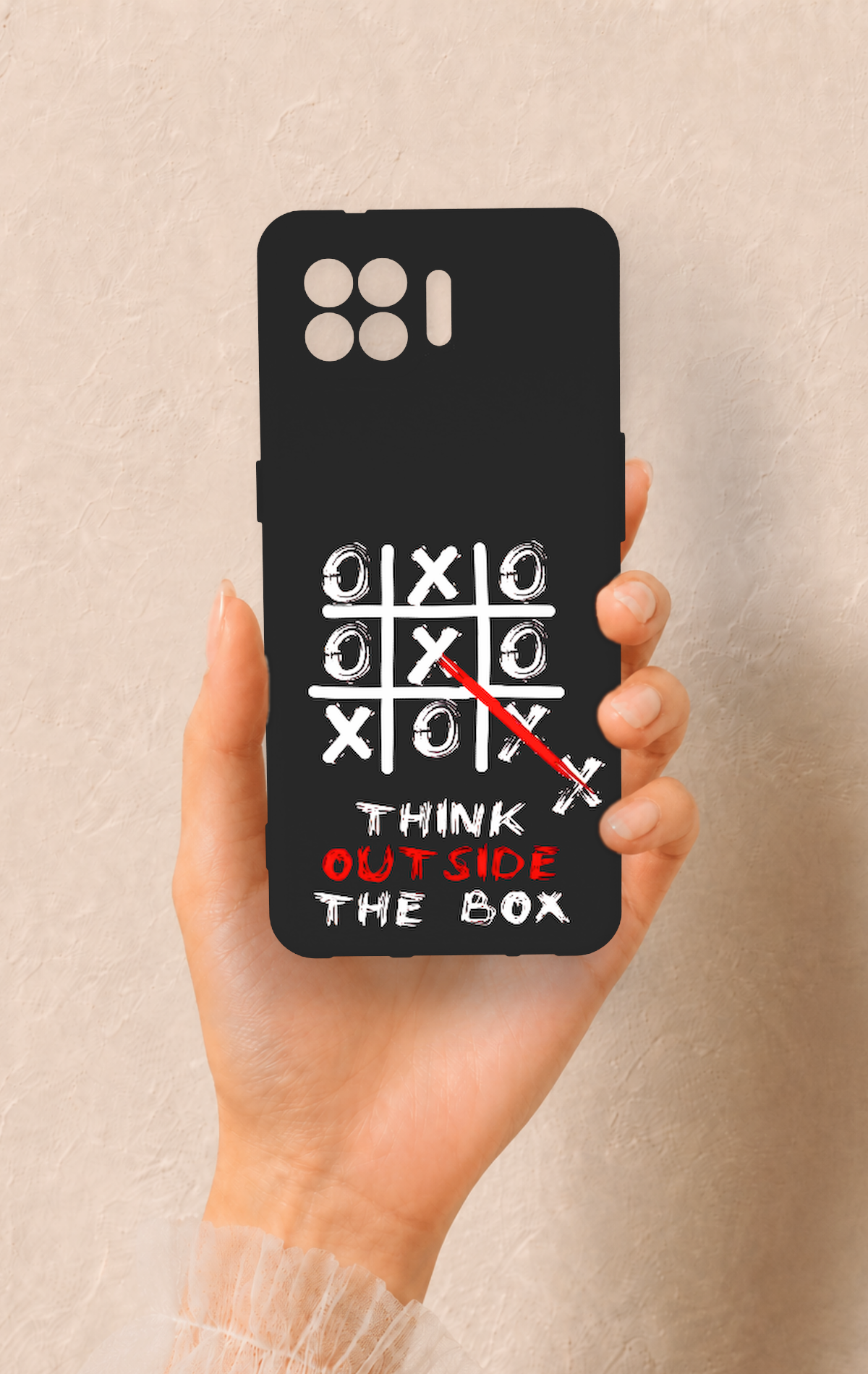 Oppo Reno 4 Lite Uyumlu Out Side The Box Desenli Silikon Kılıf
