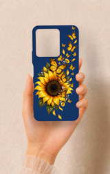 Vivo Y35 Uyumlu Ayçiçeği Desenli Silikon Kılıf