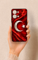 Vivo Y05 4G Uyumlu Türk Bayrağı Desenli Silikon Kılıf