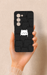 Oppo A5 5G Uyumlu Many Cats Desenli Silikon Kılıf