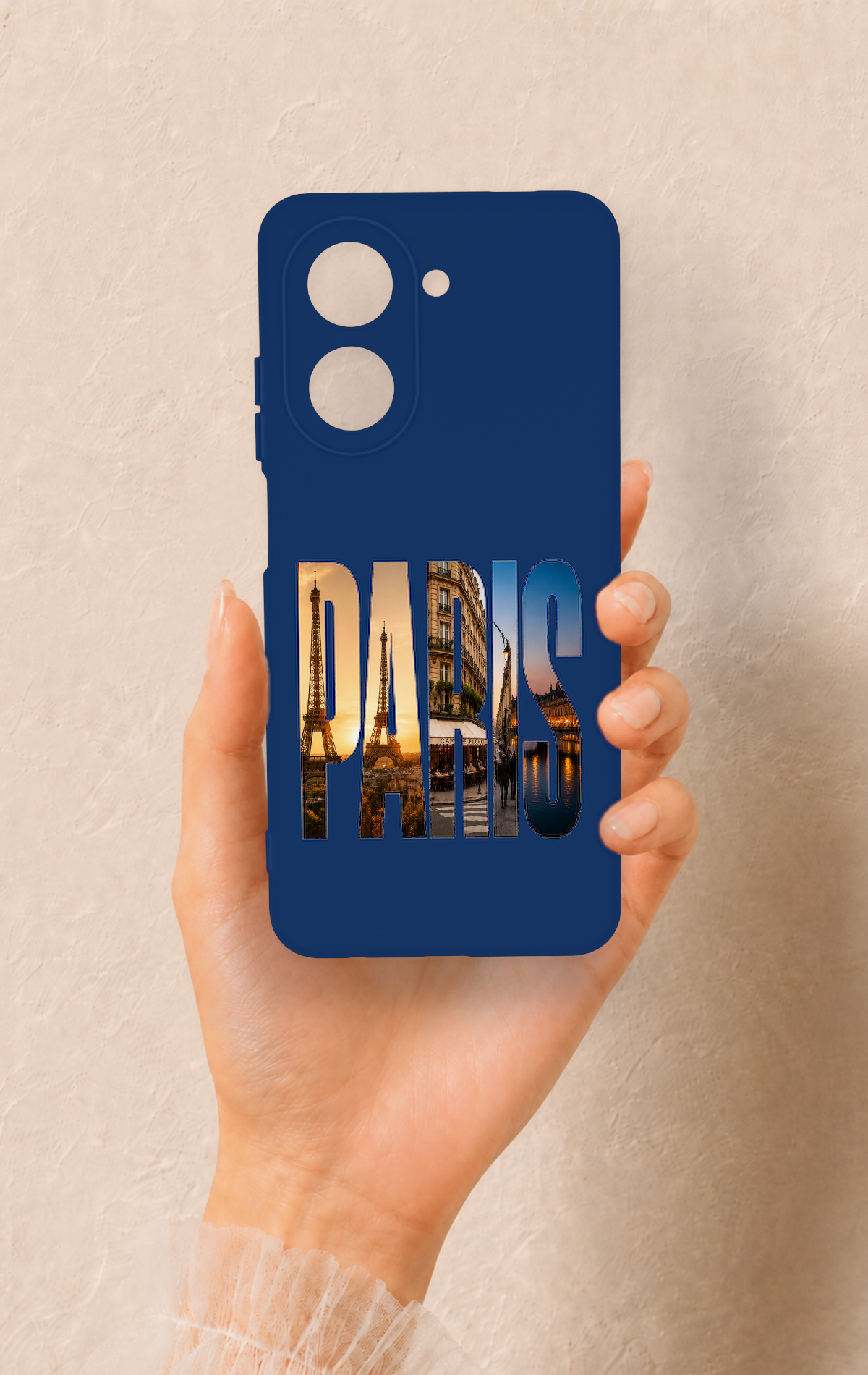 Redmi A5 Uyumlu Paris Desenli Silikon Kılıf