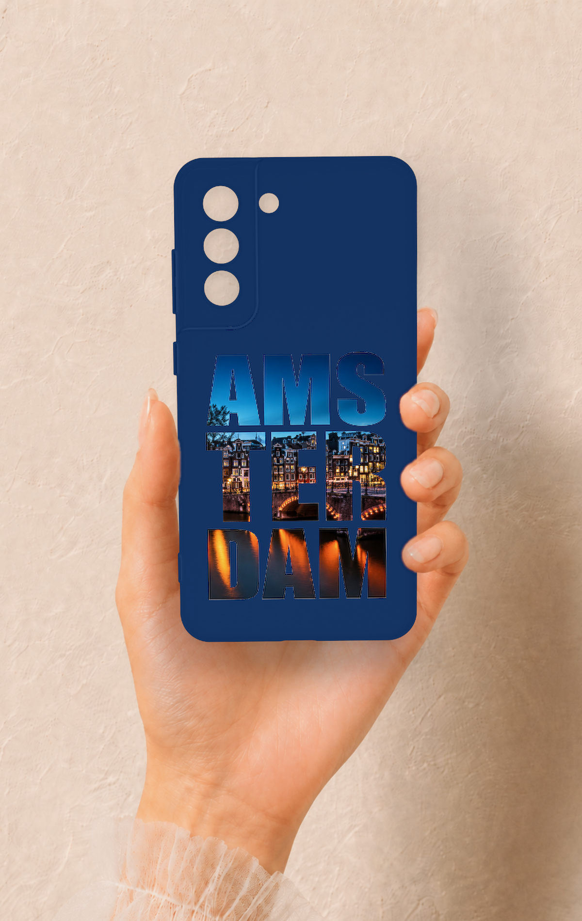 Samsung-S21FE Uyumlu Amsterdam Desenli Silikon Kılıf