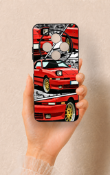Redmi 14C Uyumlu Kırmızı Supra Desenli Silikon Kılıf