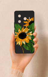 Tecno Camon 30 Pro 5G Uyumlu Ay Çiçeği Desenli Silikon Kılıf