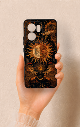 Oppo Reno 13F Uyumlu Mistik Güneş Desenli Silikon Kılıf