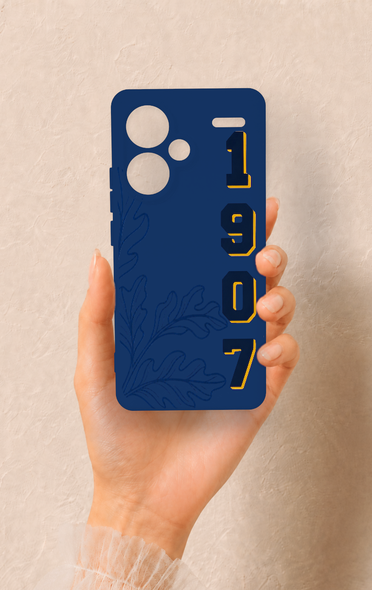 Redmi Note 13 Pro Plus Uyumlu 1907 Palamut Desenli Silikon Kılıf