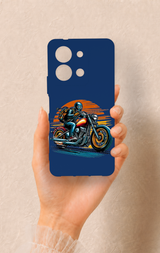 Vivo Y36 Uyumlu Moto Rider Desenli Silikon Kılıf