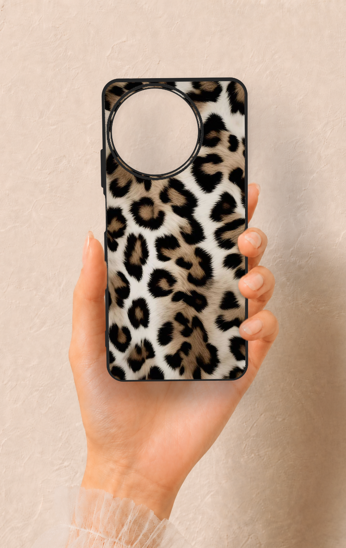 Realme 11 Uyumlu Leopar Derisi Desenli Silikon Kılıf