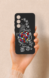 Samsung S24Fe Uyumlu Rubik Küb Desenli Silikon Kılıf