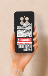 Realme 12 4G Uyumlu Fragile Desenli Silikon Kılıf