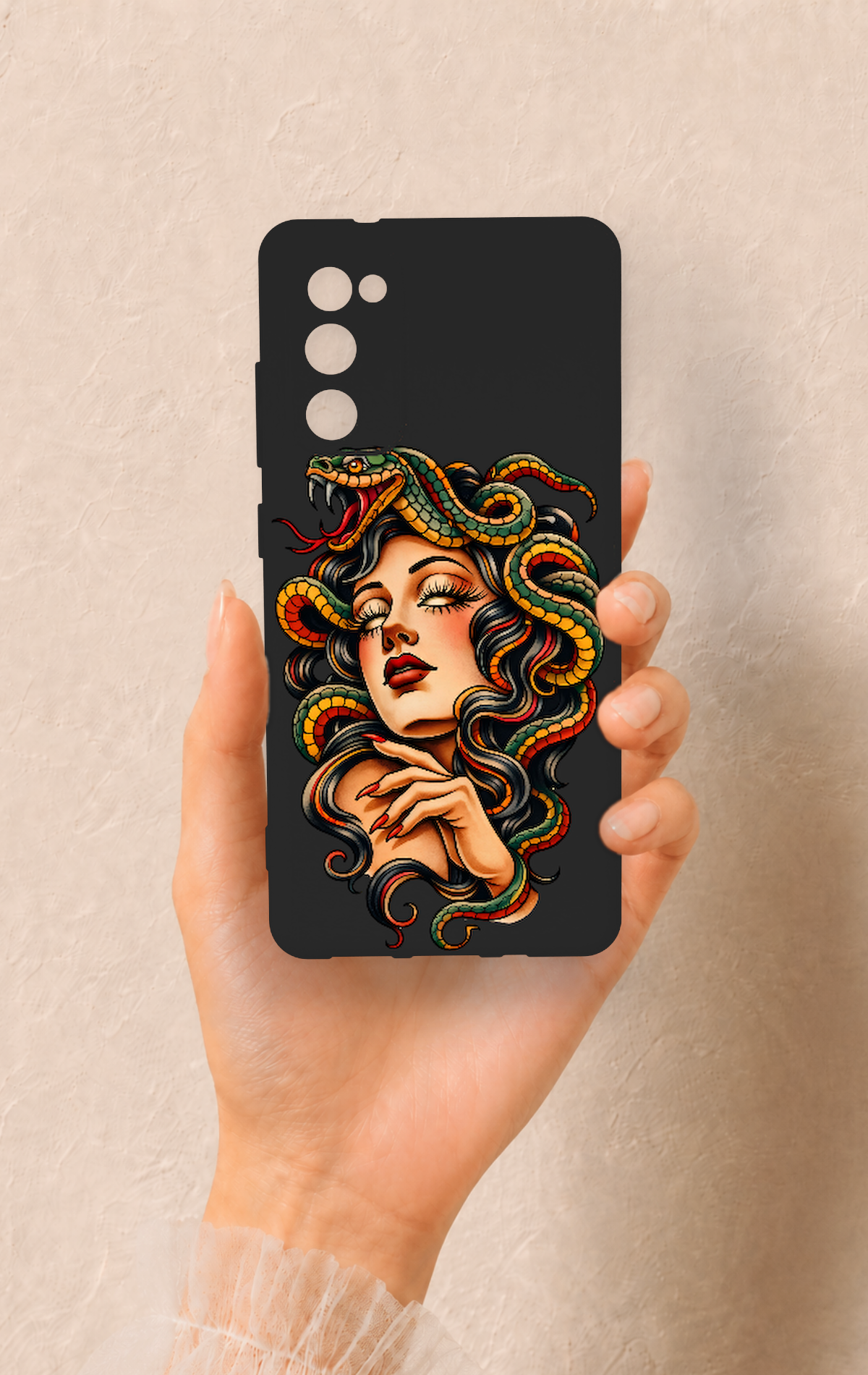 Samsung S20Fe Uyumlu Medusa Desenli Silikon Kılıf