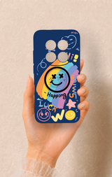 Redmi Note 15 Pro 5G Uyumlu Happing Smile Desenli Silikon Kılıf