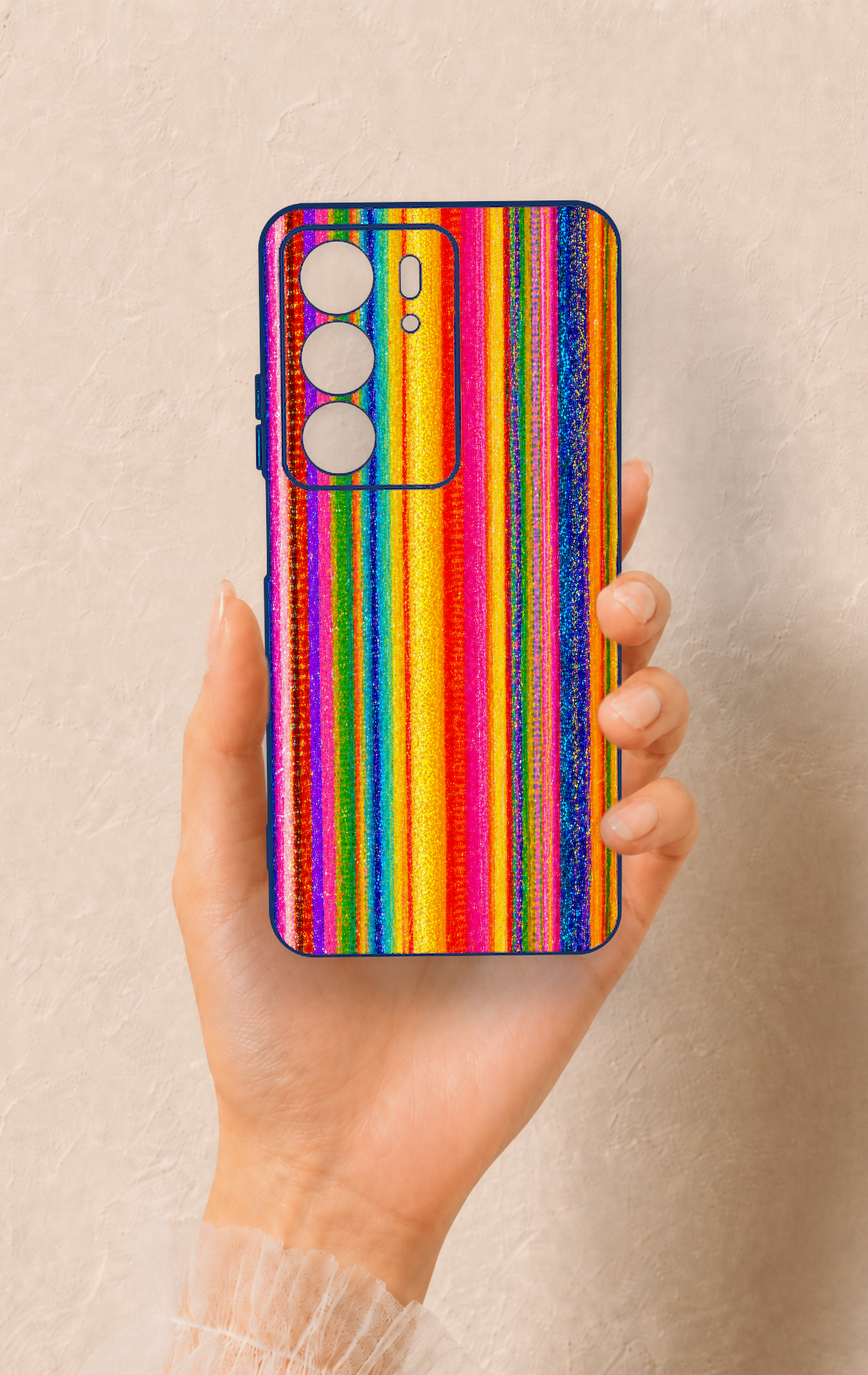 Realme C75 Uyumlu Rengarenk Desenli Silikon Kılıf