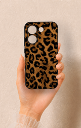 Poco X8 Pro Uyumlu Koyu Leopar Deri Desenli Silikon Kılıf