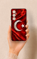 Realme C65 Uyumlu Türk Bayrağı Desenli Silikon Kılıf