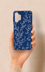 Samsung A32 Uyumlu İnce Yaprak Dalı Desenli Silikon Kılıf