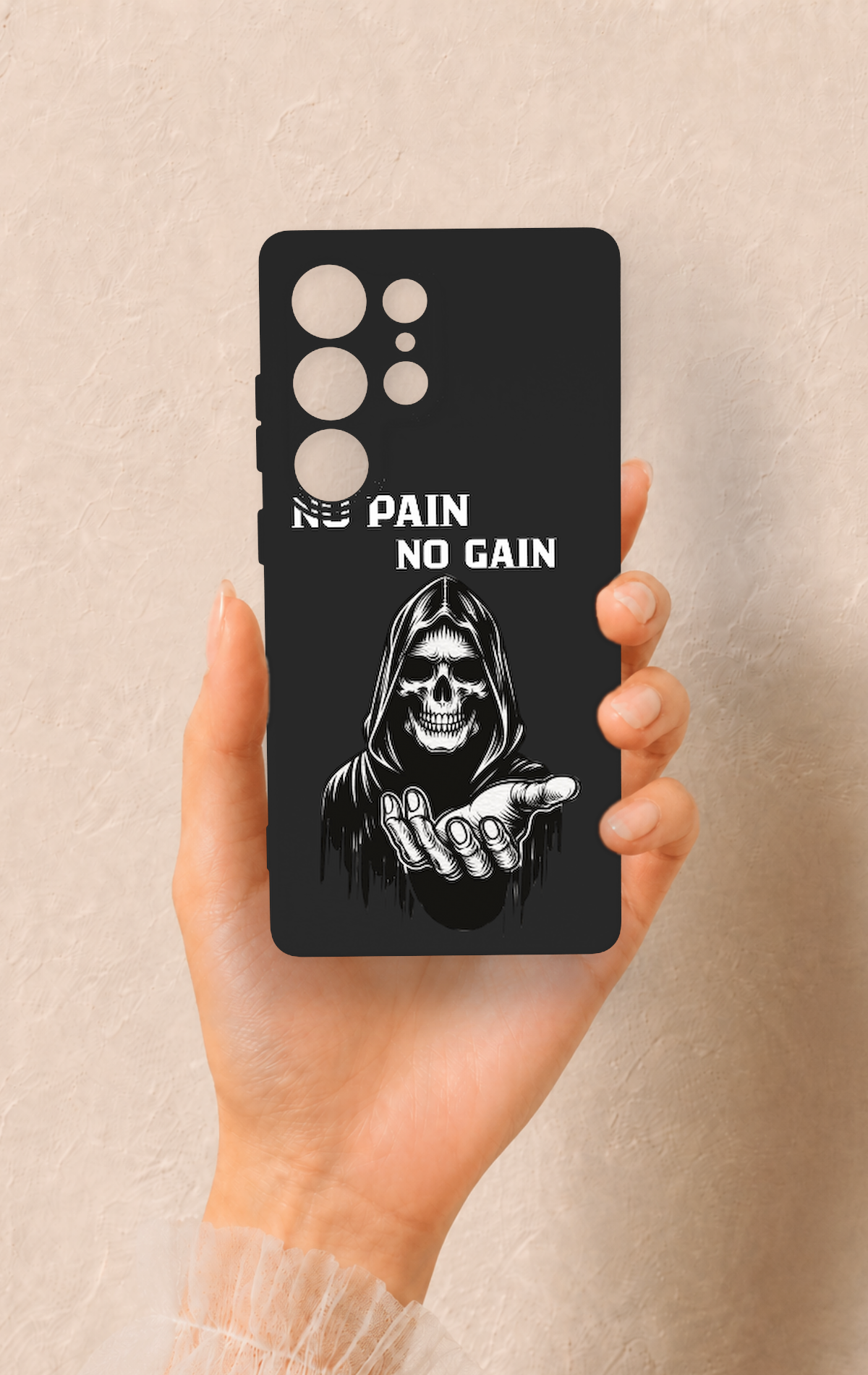 Samsung S25 Ultra Uyumlu No Pain No Gain Desenli Silikon Kılıf