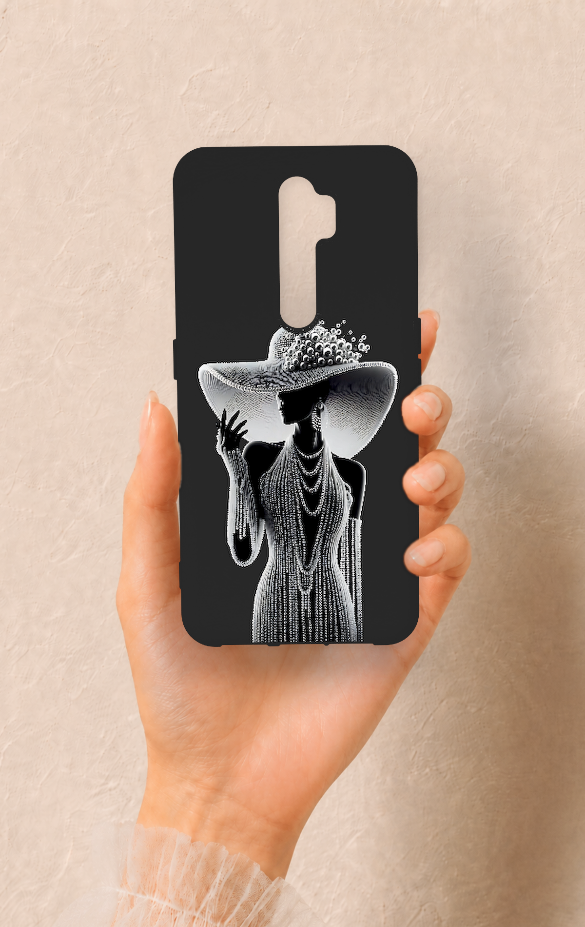 Oppo A9 2020 Uyumlu Lady Desenli Silikon Kılıf