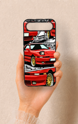 Tecno Spark Slim Uyumlu Kırmızı Supra Desenli Silikon Kılıf