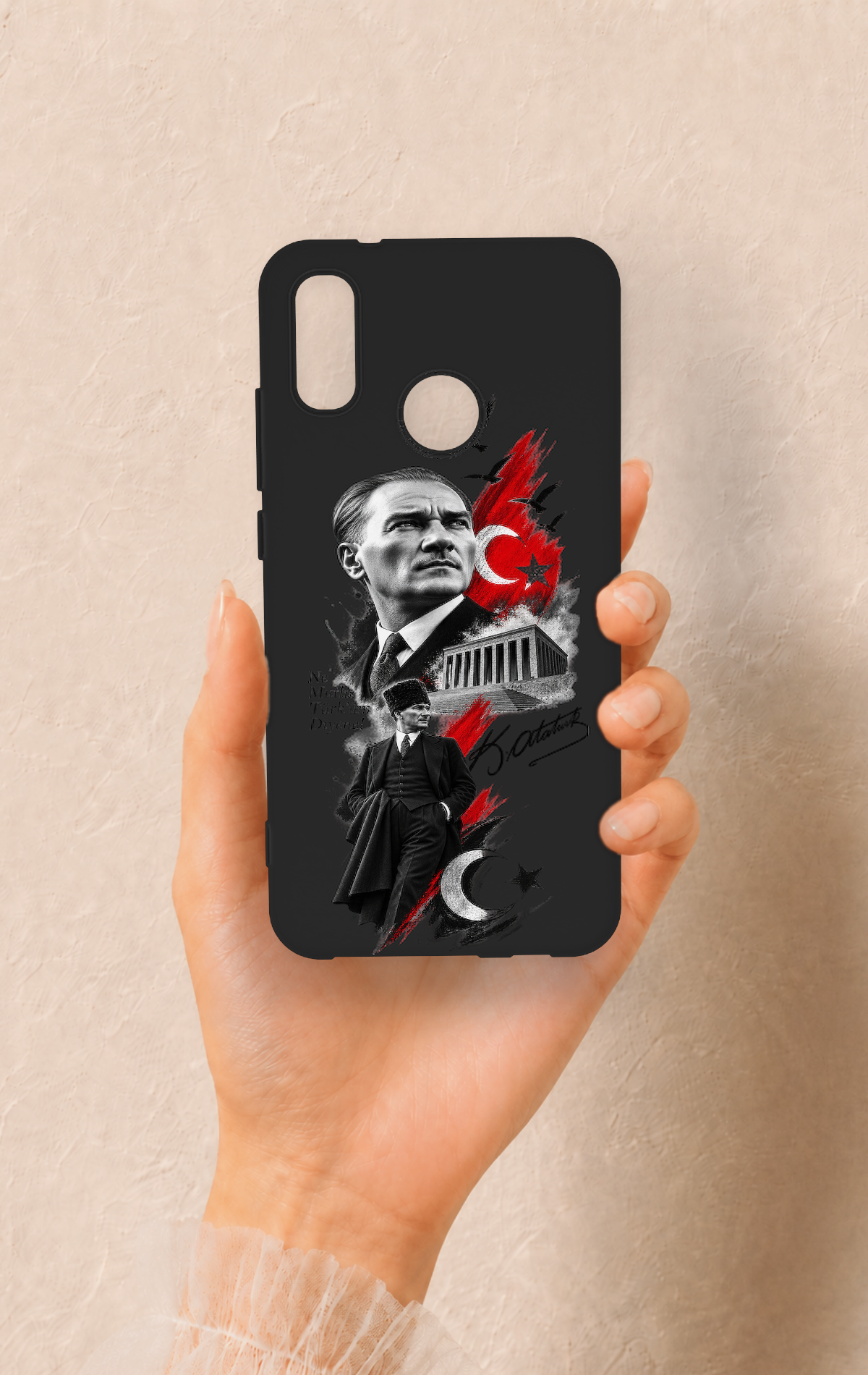 Huawei P20 Lite Uyumlu Atatürk Anıtkabir Desenli Silikon Kılıf