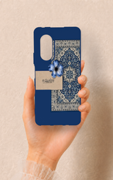 Huawei Nova 9Se Uyumlu Mavi Etnik Halı Desenli Silikon Kılıf
